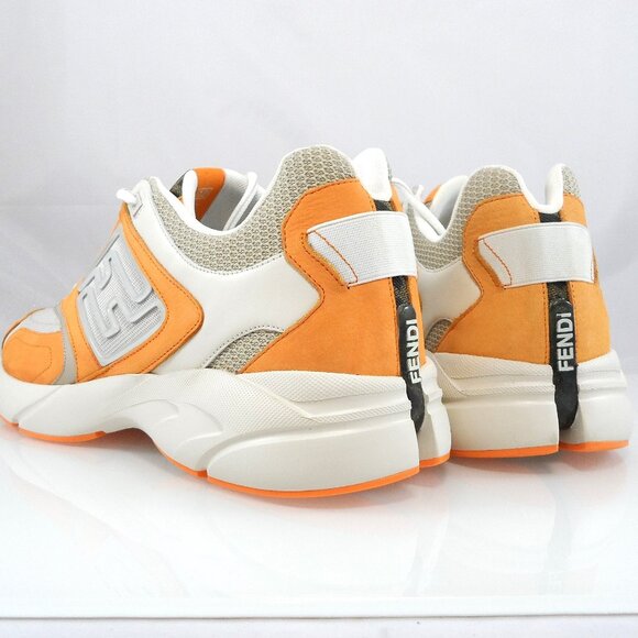 NIB$1350 FENDI FF-logo Textile Leather Faster Runner Low-Top Sneakers 12, US 13 - Picture 8 of 16